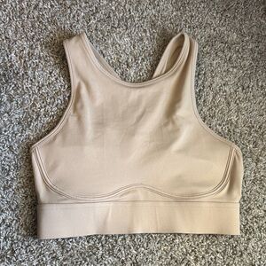 Fabletics High Support Beige Sports Bra